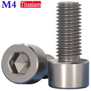 M4 x 0,7 x 6 mm-40 mm titanio GR2 vite tappo testa esagonale bulloni a brugola DIN 912 - Foto 1 di 13