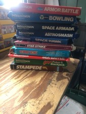 Intellivision Video 10 Game Lot Space Armada Armour Battle Donkey Kong