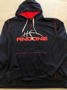 And1 Sweatshirt Men's 3XL Navy Blue Fleece Pullover Active/Casual Hoodie - Picture 1 of 6