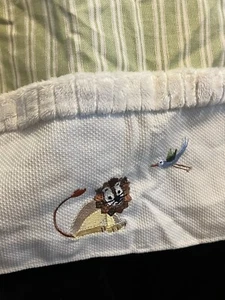 Kidsline Barn Yard Nursery Crib Skirt Lion Giraffe Bird Alligator Dust Ruffle - Picture 1 of 5