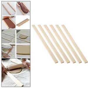 6Pcs Lightweight Wooden Rolling Pin Guides Kitchen Tools Length 40cm Measuring - Picture 1 of 12