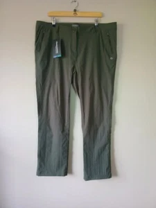 Craghoppers Women`s Kiwi Pro Stretch Walking Trousers Khaki Green Size UK 20R - Picture 1 of 16