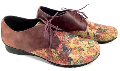 Zapatos Oxford con cordones de cuero floral marrón Aetrex Erin EF578W para mujer EE. UU. 10 Foto 1 de 4