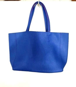 Macy's Electric Blue Faux Leather Large Shoulder Bag NWT - Picture 1 of 6