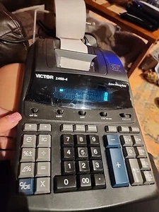 Victor 1460-4 12 Digit Display Extra Heavy Duty Commercial Print Calculator Euc - Picture 1 of 5