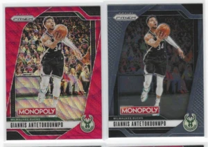 2024-25 Panini Prizm Monopoly #7 Giannis Antetokounmpo & Red Wave Bucks 2 Karten - Bild 1 von 1
