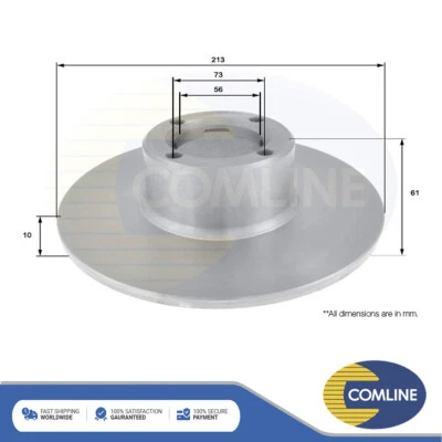 Se adapta a Rover Mini 1990-2001 Austin Mini 1959-1993 disco de freno delantero Comline #1 - Imagen 1 de 2