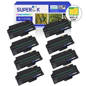 Pack 8 cartouches de toner MLT-D105L pour Samsung SF-650P ML1910 SCX-4623FW SF-650P - Photo 1/24