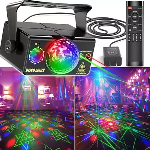 Disco Light, Strobe Stage Lights, Sound Activated, RGB LED Projector, w/ Remote - Picture 1 of 12