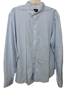 UNTUCKit Adige Shirt Men's XL Blue Check Long Sleeve Cotton Wrinkle Free - Picture 1 of 6