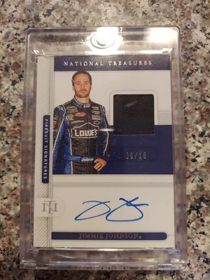 JIMMIE JOHNSON NATIONAL TREASURES  FIRESUIT SIGNATURES AUTOGRAPH 6/10 - Image 1 of 3