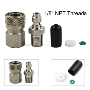 Rosca de 1/8 Npt desconexión rápida 8 mm durabilidad macho y hembra PCP paintball EE. UU. - Imagen 1 de 15