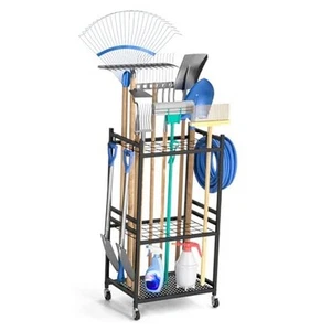Garden Organizer With Wheels, Yard Tower Rack for Garage Storage, Up to 35 - Picture 1 of 8