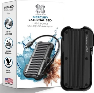 Titanium Micro Mercury 500GB External SSD Up to 1000MB/S NVMe USB 3.2 Type C - Picture 1 of 8