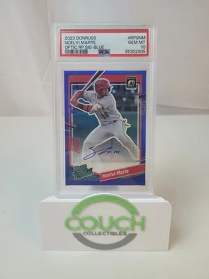 Noelvi Marte 2023 Donruss Optic Signatures Blue #RPS-NM Autograph 18/75 REDS - Image 1 of 4