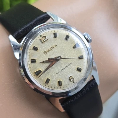Vintage BULOVA Jet Clipper "N"men's automatic watch 11ALAC linen dial 1964 - Image 1 of 4