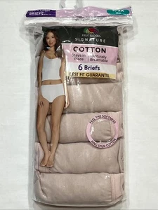 Women’s Fruit Of The Loom Cotton Briefs 6 Pack Beige Size 9 Rd Description - Picture 1 of 4