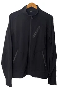 Giacca Lululemon Uomo Taglia XXL Nera Full Zip Performance Track Jacket Elasticizzata - Foto 1 di 8