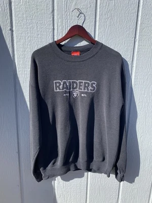 Sudadera de Colección NFL Raiders Para Hombre Negra Grande Cuello Redondo Foto 1 de 4
