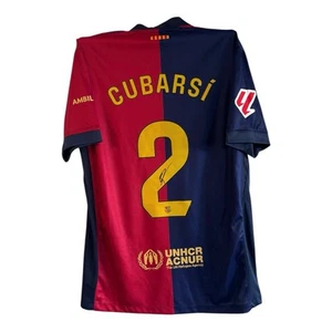 Pau Cubarsí Signed Shirt EXACT VIDEO PROOF Barcelona 24/25 CURBASI YAMAL - Picture 1 of 4