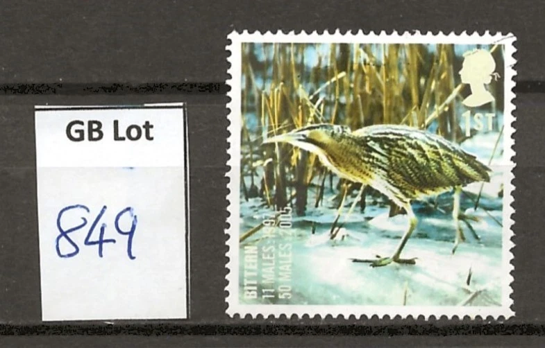 GB stamp Lot 849 - 2007 Action for Species 1 SG2770 Bittern -  genuine used - Image 1 of 1