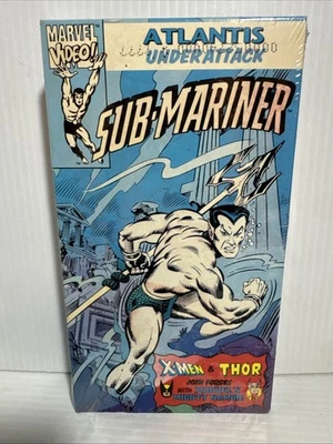 RARE Cover Art! SUB-MARINER Atlantis Under Attack Marvel Video VHS X-Men Thor - Image 1 of 4