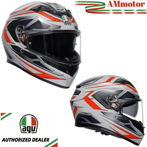 Casco AGV K3 Space Matt White Red Fluo Moto Integrale Pinlock Tg S 55 56 E2206 - Imagen 1 de 10