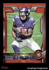 2015 Topps Chrome Orange Refractors #148 Stefon Diggs ROOKIE RC VIKINGS