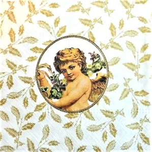 4 x einzelne Papierservietten für Decoupage Handwerk und Tisch Engel Amor 51 - Bild 1 von 2