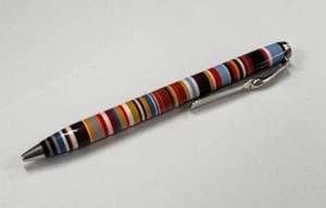 [Exc+5] Paul Smith x Cross Multi Stripe/Silver Twisted Ballpoint Pen (No Box) - Picture 1 of 11