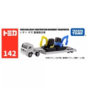 Takara Tomy Tomica 142 ISUZU GIGA HEAVY CONSTRUCTION MACHINERY TRANSPORER 2024 - Picture 1 of 5