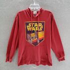 Star Wars Men Sweatshirt Medium Red Hoodie Logo Graphic Starfighter Long Sleeve