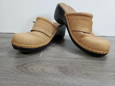 Бас сабо MULES 8 M коричневый кожаный замши поскользнуться на туфли комфорт ходьбы ELISA - Изображение 1 из 4