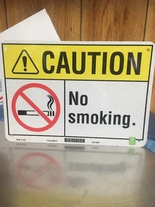 LYLE No Smoking Sign, Black/Yellow,7 in. H, LCU3-0074-RA_ 10 x 7. 48WN13 - Picture 1 of 9
