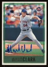 1997 Topps MARK CLARK Signed Card autograph AUTO METS INDIANS