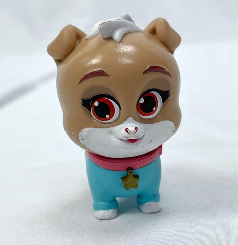 Disney Jr. Puppy Dog Pals Brown Keia Action Figure 2.5” Blue Shirt Pink Collar Cover