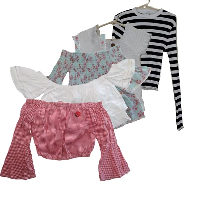 Speechless Girls Off Shoulder Shirts 5 Pieces Lot Small-Medium Multicolor Cute - Image 1 of 4