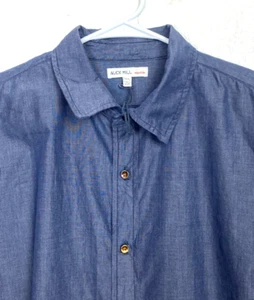 Camisa de algodón Alex Mill XLarge azul índigo manga larga abotonada hecha en EE. UU. para hombre - Imagen 1 de 7
