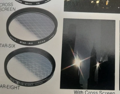 VINTAGE HOYA 49mm CROSS SCREEN SCREW IN FILTER IN ITS CASE MADE IN JAPAN - Image 1 of 4