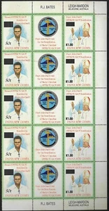2001 Papua New Guinea Imprints Tenant Block 10x[50t/1K] Pope John Paul II Stamps - Picture 1 of 1