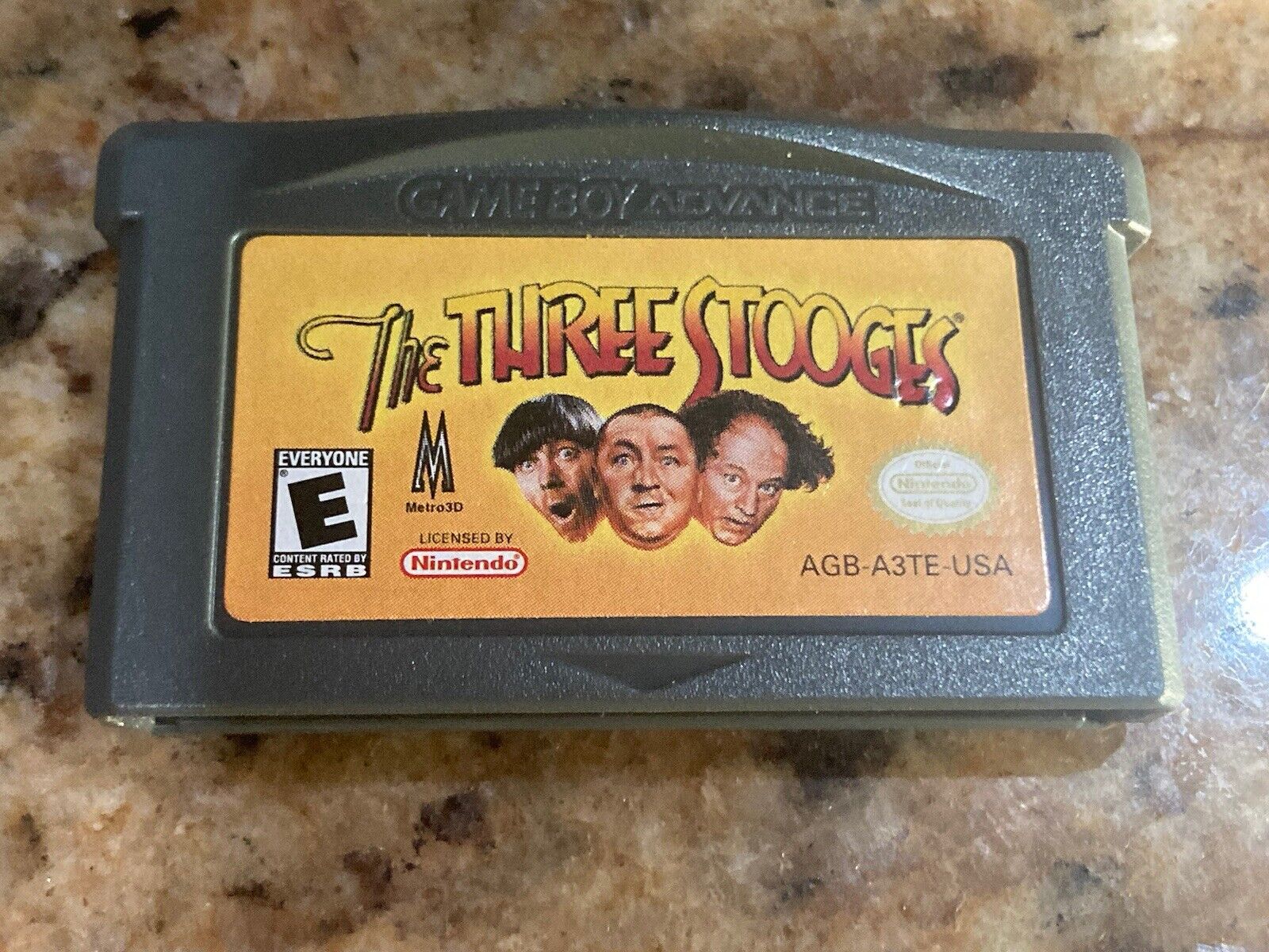 Three Stooges Nintendo GameBoy Advance GBA 2002 Cartridge Only Cleaned Pins