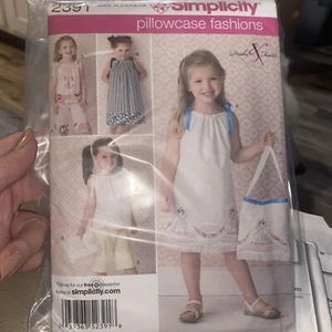 Simplicity 2391 Girls Pillowcase Fashions Dress Top Pants Pattern Size 3-8 Uncut - Picture 1 of 1
