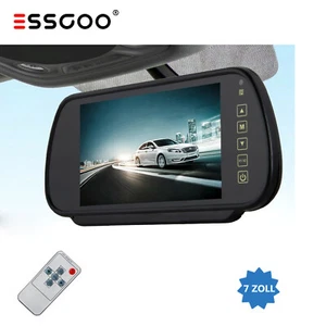 ESSGOO 7 Zoll LCD TFT Rückspiegel Monitor Für Rückfahrkamera Autokamera Auto LKW - Bild 1 von 12