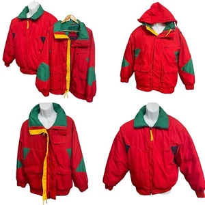 Vtg 80s 90s Men’s Color Block Ski Jacket Puffer 3 In 1 Coat GANT Sz Large Down - Picture 1 of 24