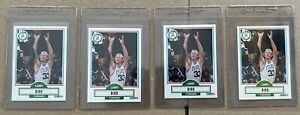 Larry Bird 1990 Fleer #8 HOF Boston Celtics Investment Lot of 4 Cards Mint/NM