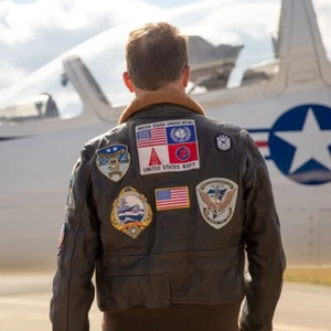 Bomber Jacket Leather Navy G-1 Top Gun 2 Maverick Cockpit USA Made IN USA - Picture 1 of 8