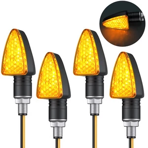 4X Motocicleta 15LED Indicador de señal de giro Luz intermitente Universal ámbar - Imagen 1 de 12