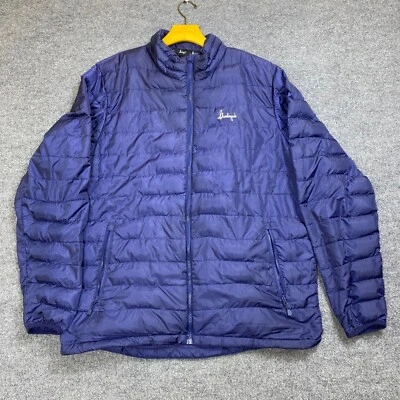 Chaqueta acolchada Lumberjack para hombre azul marino cremallera completa 90 % plumón 10 % pluma Exxel Foto 1 de 4