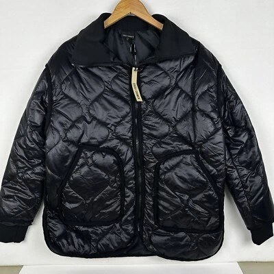 Женский размер S/M Coco + Carmen блуждать упаковываемый легкий Puff куртка черный новый с Ярлыками - Изображение 1 из 4