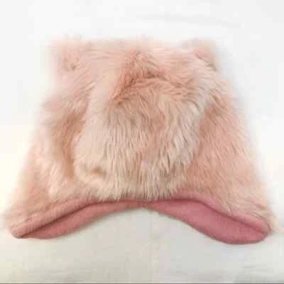 Carter’s Pink Fleece Lined Faux Fur Bear Hat - Image 1 of 3